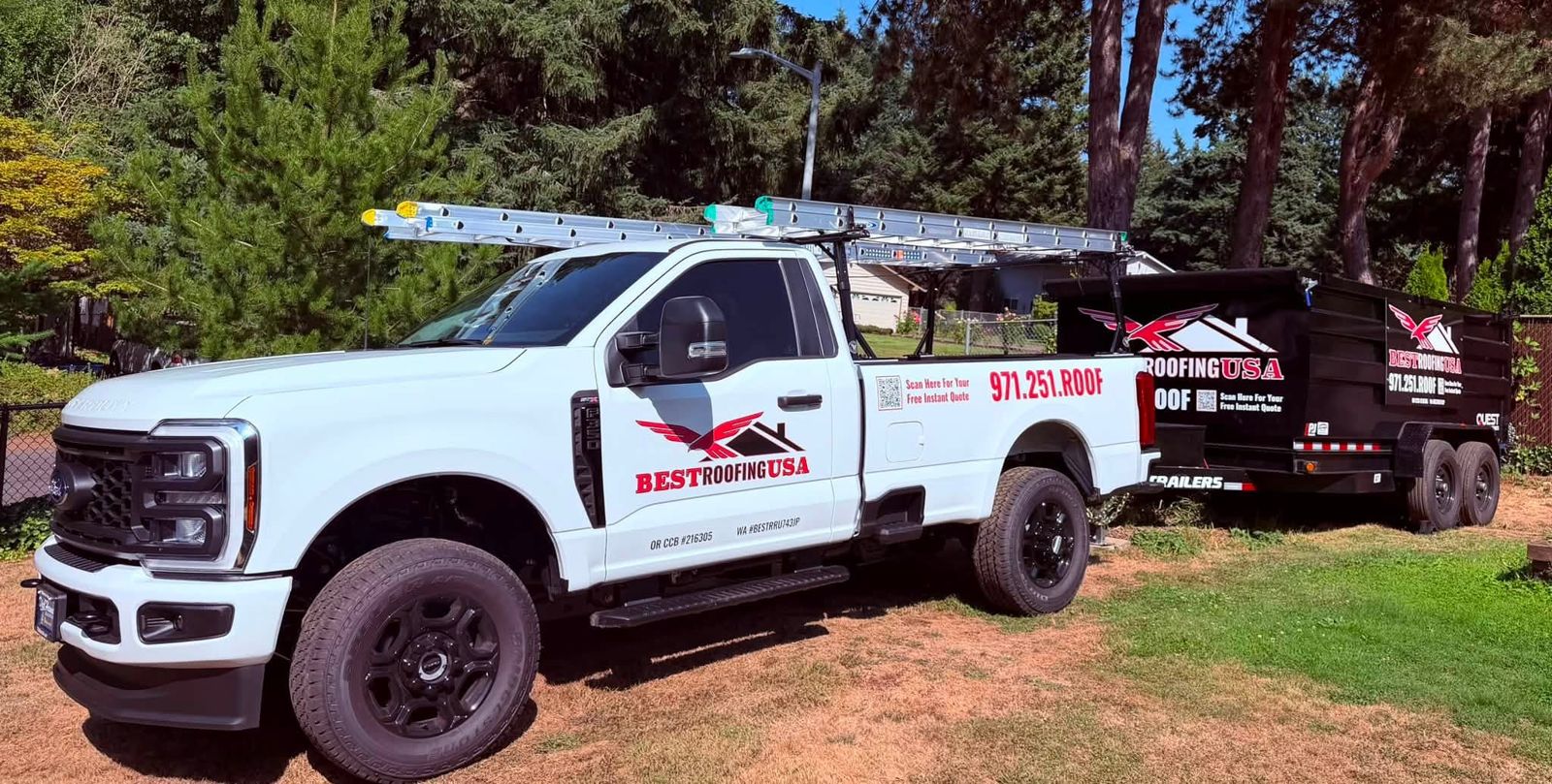 Best Roofing USA truck and trailer